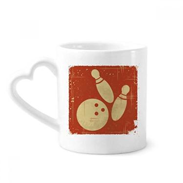 Imagem de Boliche Esporte Ilustração Padrão Vermelho Caneca Café Cerâmica Copo Coração Vidro