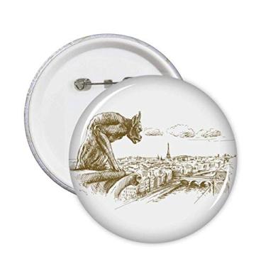 Imagem de Monstro Ponto de Paisagem Alfinetes Emblema Botão Decoração Acessório 5 peças