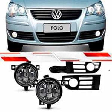 Imagem de Kit Farol milha Neblina Polo Sedan Hatch 2002 Ate 2014 Com Grades Nao Acompanha Interruptor