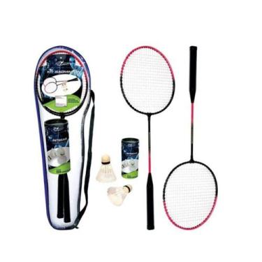 Imagem de Kit Badminton Com 2 Raquetes+3 Petecas - Art Brink