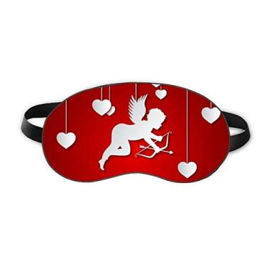 Imagem de Red White Angel Happy Valentine's Day Sleep Eye Shield Soft Night Vlindfold Shade Cover