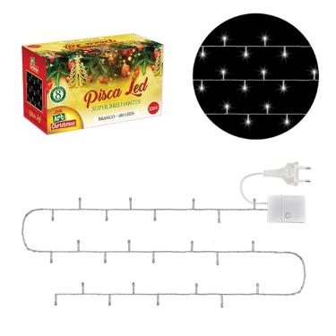 Imagem de Pisca Led 100 Led Branco 8M 220V