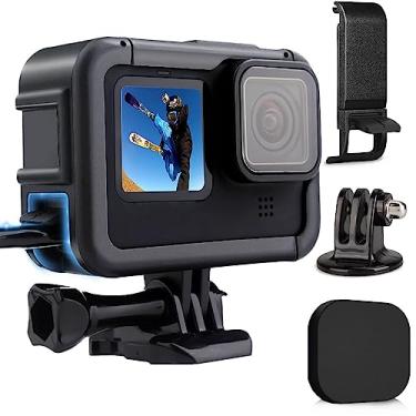 Imagem de FitStill Kit de acessórios de proteção, capa compatível com Go Pro Hero 13/12/11/10/9 preta, gaiola Vlog com adaptador de sapata fria e tampa lateral, tampas de lente, soquete móvel e parafuso de