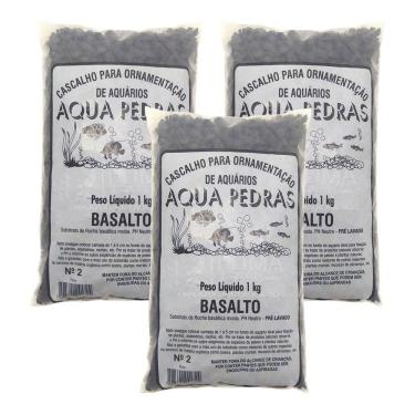 Imagem de Substrato Basalto p/ Aquários e Jardins Decoração N°2 -3kg