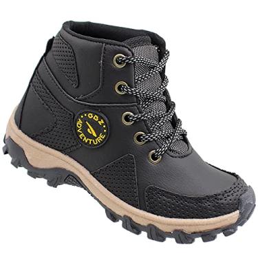 Imagem de Bota Infantil Gibizinho Adventure Masculina Preto Coturno Cor:Preto;Tamanho:35;Gênero:Homem