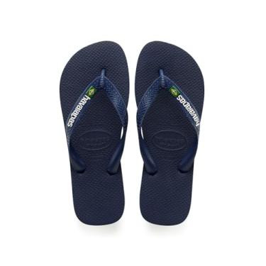 Imagem de Sandalias Havaianas Brasil Logo Havaianas Adulto Unissex Marinho 41/42