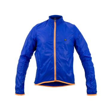 Imagem de Jaqueta Corta Vento de Ciclismo Masculina Márcio May Pro Azul/Laranja