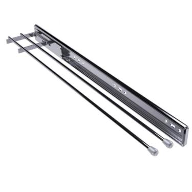 Imagem de Porta Toalhas de Louças Duplo Aramado Aço Cromado Suporte Panos de Prato Fixação Lateral Piva