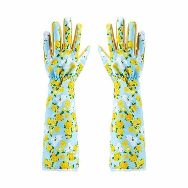 Imagem de IEUDNS Manga longa luvas de jardinagem luz luvas protetoras longo antebraço proteção presentes jardinagem luvas de trabalho de jardim para quintal homem