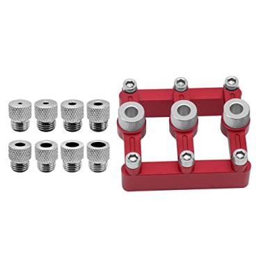 Imagem de Baoblaze Localizadores de posição de marcenaria, gabarito de cavilha de madeira, kits convenientes de guia de perfuração para armários de construção, ferramentas de marcenaria, bucha de 11 brocas