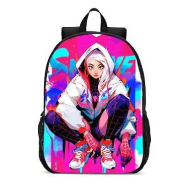 Imagem de MOCHILA ESCOLA INFANTIL JUVENIL ANIME HOMEM ARANHA MENINAS-Unissex