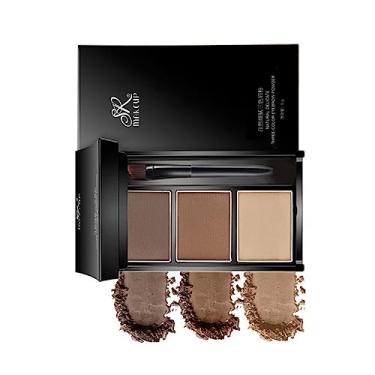 Imagem de Paleta de sobrancelha em pó de três cores, contorno de beleza, lápis de sobrancelha, maquiagem profissional, preenchimento de sobrancelhas1