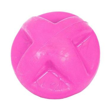 Imagem de Brinquedo Furacão Pet Bola de Borracha Maciça Superball Rosa para Cães