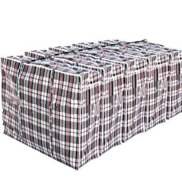 Imagem de 5 Sacolas Paraguai Grande com Zíper Sacola de Feira e Festas 55cm - Al