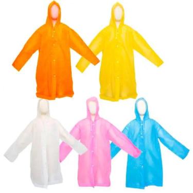Imagem de Capa de Chuva Infantil com Botão Sortida Descartável Infantil - Alianç