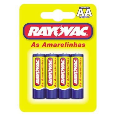 Imagem de Pilha Rayovac as Amarelinhas L6 AA Pequena com 4 1,5V