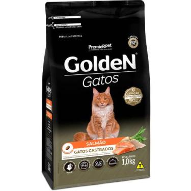 Imagem de Ração Golden Gatos Castrados Adultos Sabor Salmão 1 kg - PREMIER