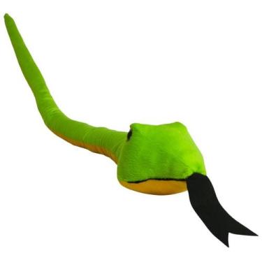 Imagem de Cobra de Pelúcia Verde Safári 2,86 m Antialérgica - Mirante Brasil