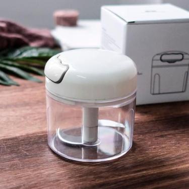 Imagem de Processador Manual De Alho Tempero Legumes 2 Laminas Inox - Bellator