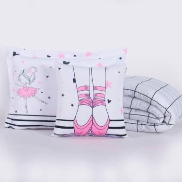 Imagem de Kit Edredom Bailarina Solteiro 04 Peças Percal 180 Fios - Casa Borda, 