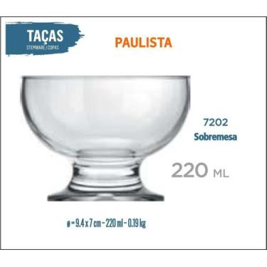 Imagem de 12 Taças De Sobremesa Paulista 220 - Sorvete - Pudin - Pavê - Nadir Fi
