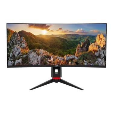 Imagem de Monoprice Monitor CrystalPro 86.4 cm curvo 1000R Ultrawide 1440P, 3440 x 1440P @ 165 Hz, painel VA 2ms (OD) com USB Tipo-C PD 65W e suporte ajustável em altura para negócios e jogos