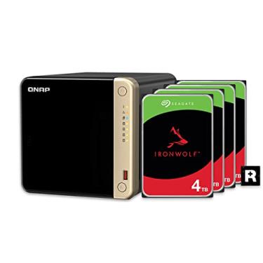 Imagem de QNAP TS-464-8G-44ST-US NAS de desktop de alto desempenho de 4 compartimentos com capacidade de armazenamento de 12 TB, pacote HDD RAID 5 Seagate IronWolf pré-configurado