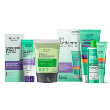 Imagem de Kit limpeza facial pronfunda para tratamento da acne (3 produtos) - LA