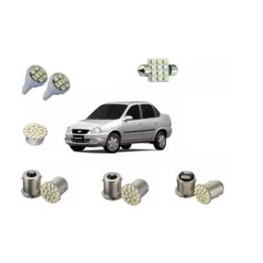 Imagem de Kit Lampada Led Corsa Classic 95/2010 Teto Placa Ré Lanterna - Blue Li