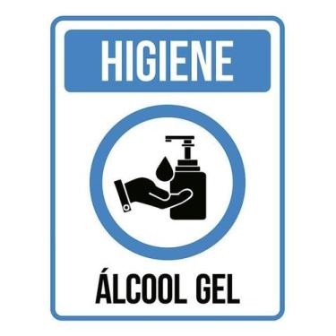 Imagem de Placa - Higiene Álcool Gel, Prevenção (36X46) - Sinalizo