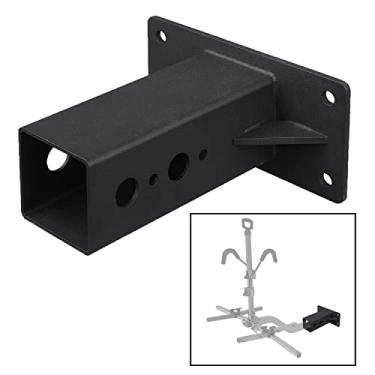 Imagem de YZZHAJ Adaptador de suporte de parede resistente para engate, suporte de garagem para bicicleta e carga, suporte de garagem, suporte de parede, receptor de engate de reboque de 5 cm, gancho para