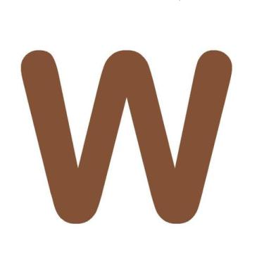 Imagem de Letras em EVA Alfabeto Marrom - 14cm - Extra Festas, W