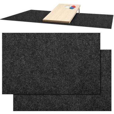 Imagem de Silipull 2 Pcs Cornhole Mats 60 x 96 Inch Professional Cornhole Pitch Pads Cornhole Board Pad from Slipping Cornhole Mats for Under The Boards Keep Tossing Bags Clean and Secure Footing(Dark Grey)