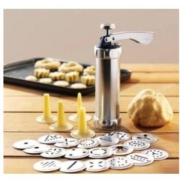 Imagem de Máquina Modelador De Biscoito 10 Formas 4 Bicos Inox - oem