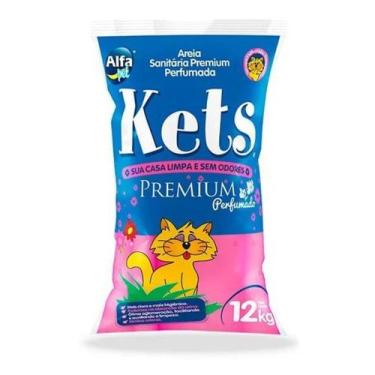 Imagem de Granulado Higiênico Kets Perfumado Para Gatos 12Kg - Alfa Pet