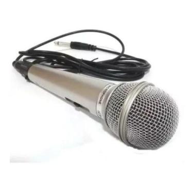 Imagem de Microfone Portátil Vocal Dinâmico para karaokê com Fio 2,5m - Lelong