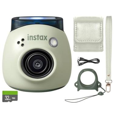 Imagem de FUJIFILM Câmera digital Fuji verde pistache INSTAX PAL + capa personalizada e pacote de acessórios para cartão de memória de 32 gb