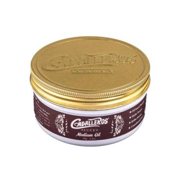 Imagem de Pomada caballeros medium oil base de óleo 90g efeito brilho