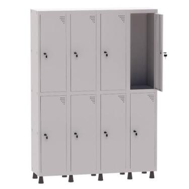 Imagem de Armário Guarda Volume Locker Roupeiro 4 Vãos 8 Portas Aço GRF504/8 Cin