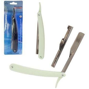 Imagem de Navalhete para Barbear com Suporte para Lamina de Inox e Cabo Plastico