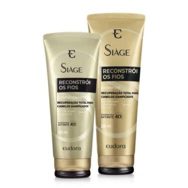 Imagem de Kit Eudora Siàge Reconstrói Os Fios Shampoo + Condicionador