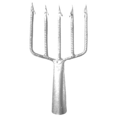 Imagem de Fisga/garfo/arpão para pesca superfície e mergulho 5 dentes número 4 -