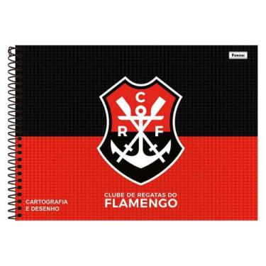 Imagem de Caderno Cartografia e Desenho Flamengo Mengão 96 Folhas Foroni, Cartog