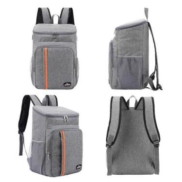 Imagem de Mochila Térmica Cooler 18L Impermeável Quente Frio - Cinza - Mhr