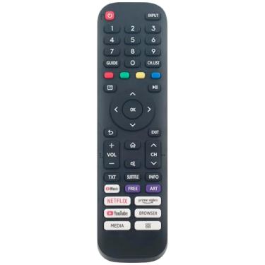 Imagem de Controle remoto de substituição EN2J30H compatível com Hisense Vidaa Smart TV 32A45GV 40A4GV 40A40GV 40A40GMV 40H5G 40H55G 40A4070GMV 55A6010GMV 55A6030GMV