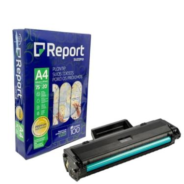 Imagem de Kit Combo Resma 500 Folhas + Toner compatível 1105a Mfp Preto Black, sulfite, branco, folha, 107a, 105a, premium, laser