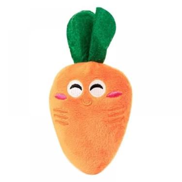 Imagem de Junfamilee 1 peça de brinquedos macios para cães e cenouras fofas de pelúcia com som para filhotes de estimação, brinquedos de pelúcia para cães e gatos com vários rangidos, brinquedos para cães e