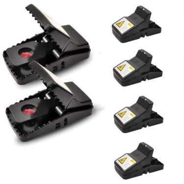 Imagem de NAMEK Pacote Com 6 Ratoeiras, Ratoeira Grande Para Uso Interno E Externo, Ratoeira Reutilizável, Rápida, Higiênica, Desconectada, Usada Para Capturar Ratos, Esquilos, Roedores, Para Casa, Quintal E