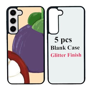 Imagem de JUSTRY 5 conjuntos de capas de telefone em branco de sublimação compatíveis com Samsung Galaxy S23 FE 5G, fácil de sublimar 2 em 1 de borracha macia 2D DIY personalizáveis subcapas + pacote atacado