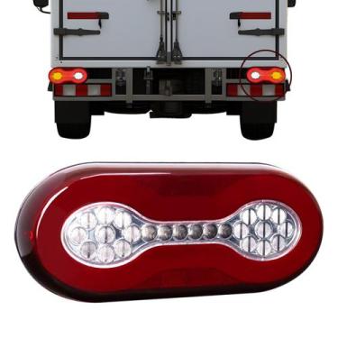 Imagem de Lanterna Traseira Phantom 42 Leds 12v 24v Carreta Randon Implemento Pi